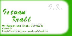 istvan krall business card